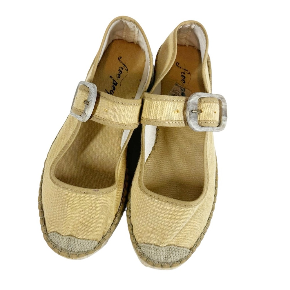 FREE PEOPLE COLLECTION Women's 36/7 Surfside Mary Jane Espadrilles Tan - Picture 2 of 11
